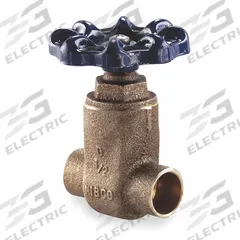 NIBCO Gate Valve: 2 in, Bronze, Non-Rising, 200 psi Max. Pressure (CWP), Wheel, Solid Wedge (MPN S29 2). Key specifications — Wedge Material: Cast Brass; Brand: NIBCO; Bonnet Material: Bronze.