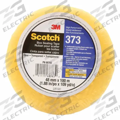 SCOTCH Carton Sealing Tape: 2.5 mil Tape Thick, 2 in x 110 yd - Medium-Duty Hot Melt Tape