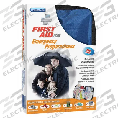 PHYSICIANSCARE First Aid Kit: 105 Components, Handbag - Emergency Survival Kits