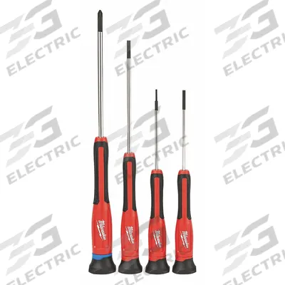 MILWAUKEE General Purpose Screwdriver Set: 1-10 Pieces, 4 Pieces, Phillips/Slotted Tip - General Purpose Screwdriver Sets