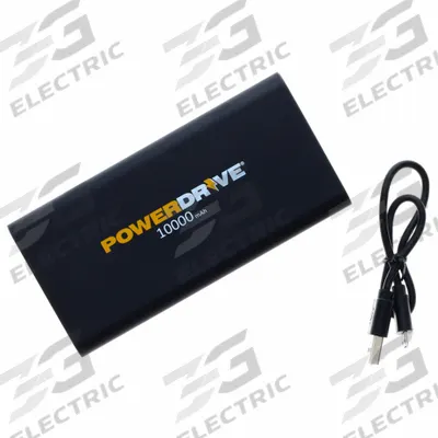 POWERDRIVE Rechargeable Power Bank: 10,000 mAh Capacity, 3 Output Connectors - Power Banks & External Batteries