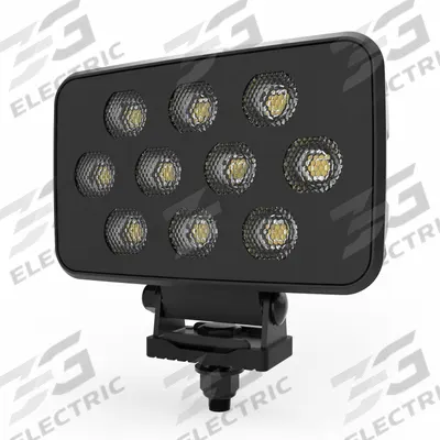ECCO Vehicle Work Light: Rectangular, Flood, LED, Bracket, 2 Conductor Cable with Connectors - Vehicle Floodlights