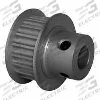 DAYTON Timing Pulley: Curvilinear, Fixed, For 6 mm Belt Wd, 19 Teeth, 3 mm Pitch, Aluminum (MPN 19-3M06M6FA6). Key specifications — Brand: DAYTON; Finish: Clear Anodized; For Belt Series: Powerhouse®.