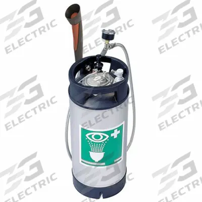 HUGHES SAFETY Portable Eyewash: 4 gal Tank Capacity, Eyes and Face Coverage - Supplemental Pressurized Portable Eyewash Stations