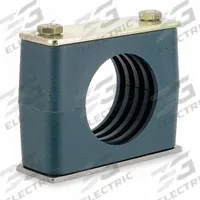 ZSI Vibration-Dampening Beta Clamp: Ribbed Bore, Steel Clamp, Polypropylene Cushion, For 1 Lines (MPN S3016S)