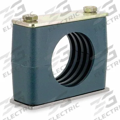 ZSI Vibration-Dampening Beta Clamp: Ribbed Bore, Steel Clamp, Polypropylene Cushion - Vibration-Dampening Textured Core Beta Clamps