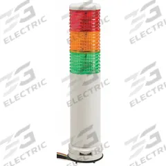 SCHNEIDER Tower Light Assembly: 3 Tier, Green/Orange/Red, Sounder Tier Included, 312 mm Overall Ht (MPN XVC6M35SK). Key specifications — Manufacturer Part Number: XVC6M35SK; Brand: SCHNEIDER; Operating Voltage: 100 to 240V; Light Tier Color: Red.