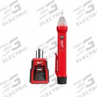 MILWAUKEE Non-Contact Voltage and GFCI Combination Tester: 5-15P, CAT II 300V/CAT IV 1000V, Digital (MPN 3210-20). Key specifications — Brand: MILWAUKEE; Testing Functions: AC Voltage; CAT Safety Rating: CAT II 300V.