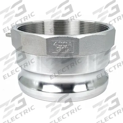 APPROVED VENDOR Cam and Groove Adapter: 4 in Coupling Size, 4 in-8 Thread Size - Type A Stainless Steel Cam & Groove Fittings