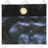 BUYERS PRODUCTS Tarp: 15 ft Lg, 7.5 ft Wd, Std Duty, 10 mil, Vinyl, Black, 12 oz/sq yd, PVC Coated (MPN 3011353). Key specifications — Color: Black; Brand: BUYERS PRODUCTS; Fabric Coating: PVC Coated.