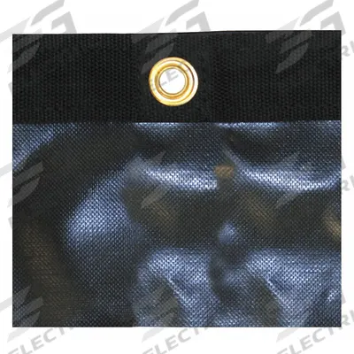 BUYERS PRODUCTS Tarp: 15 ft Lg, 7.5 ft Wd, Std Duty, 10 mil, Vinyl, Black, 12 oz/sq yd - High-Heat Asphalt Vinyl Tarps