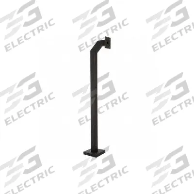 PEDESTAL PRO Gooseneck Pedestal: 88 in Overall Ht, Black, Pedestal, 12 in x 12 in - Pedestals for Gate Operators
