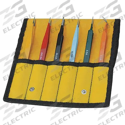 AVEN Precision Tweezer Set: Stainless Steel, Point/Round - Tweezer Sets