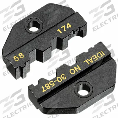 IDEAL Voice and Data Crimping Die: RG174/RG58, Hex Crimp Plugs and Connectors - Voice & Data Replacement Crimping Dies