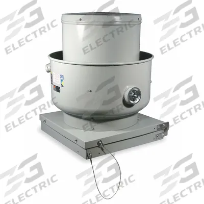 Dayton Centrifugal Upblast Roof Exhaust Fan: Belt Drive, Includes Drive Pack, 21 1/4 in Wheel - Kitchen Air Belt-Drive Fans with Drive