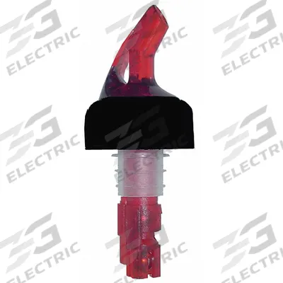 TABLECRAFT PRODUCTS Liquor Pourer with Red Tail: Red, Plastic, 3 3/4 in Overall Ht - Liquor Pourers