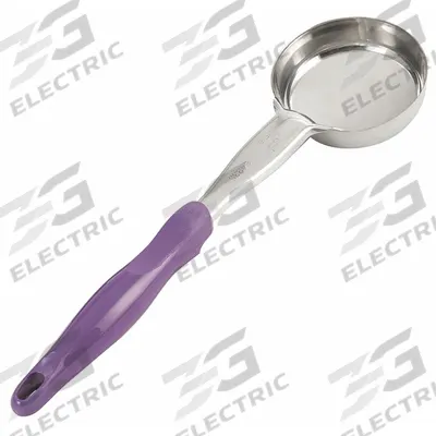 VOLLRATH Heavy-Duty Spoodle Utensil: 13 1/2 in Overall Lg, 5 oz Capacity, Purple - Serving Spoons