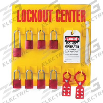 ZING Lockout Station: 30 Components Included, Gen, Lockout Station, Keyed Different Padlocks - General Lockout Stations