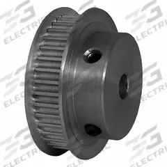 DAYTON Timing Pulley: Modified Curvilinear, Fixed, For GT Timing Belt Section, For 6 mm Belt Wd (MPN 38-3P06M6FA6). Key specifications — attr1328801: DAYTON; attr1328807: Clear Anodized; attr1328808: Powerhouse®.