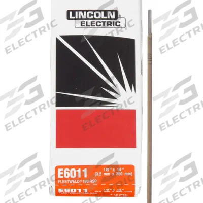 LINCOLN ELECTRIC Stick Electrode: Carbon Steel, E6011, 1/8 in x 14 in, 5 lb - Electrodes for All-Position Welding with AC Power