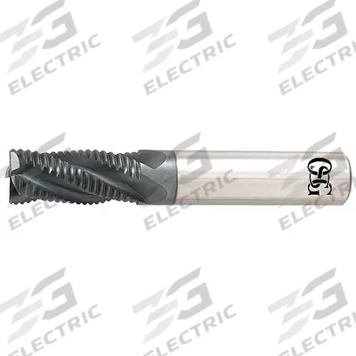 OSG Roughing End Mill: Carbide, TiAlN Coated, 4 Flute, 3 mm Mill Dia, 10 mm LOC - Square Carbide Roughing End Mills for Steel & Cast Iron