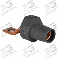 Single Pole Receptacle: Black, Straight Taper Nose Mating, Offset One-Hole Bus Bar Termination (MPN 16F22-UE). Key specifications — Series: 16; Receptacle Gender: Female; Brand: LEVITON.