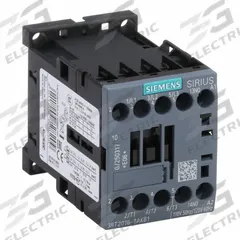 SIEMENS IEC Magnetic Contactor: Non-Reversing, 3 Poles, 3NO Contacts, 9 A, 120V AC Coil (MPN 3RT20161AK61). Key specifications — Brand: SIEMENS; Integrated Surge Suppression: No.