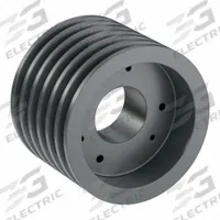 APPROVED VENDOR V-Belt Pulley: B62, 6 Groove, 6.55 in OD, Bushed Bore, SK, Quick Detachable (MPN 6B62SK). Key specifications — Pulley Industry Number: B62; Pitch Diameter: 6.2 in (5L, B); For Belt Section (broad, with similar types): 4L, A, or AX.