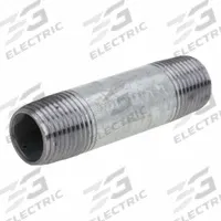 Pipe Nipple: 3 in Nominal Pipe Size, 5 in Lg, Schedule 40, Galvanized Steel, Threaded on Both Ends (MPN ZUSA-PF-22449). Key specifications — Brand: USA INDUSTRIALS; Maximum Operating Pressure: 125 psi @ 72°F; Thread Sealant Type: PTFE; Connection Type: Male NPT x Male NPT; Pipe Material: Galvanized Steel.