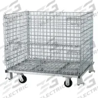 NASHVILLE WIRE Collapsible Bulk Container: 18.4 cu ft, 40 in x 32 in x 35 1/2 in, Lid Not Included (MPN C324028S4C). Key specifications — Brand: NASHVILLE WIRE; Stackable: Stacking Capable; Shape: Rectangular; Runner Location: None; Fork Entry: 4-Way Entry; Container Wall Type: Vented; Mobility: Mobile; Collapsible: Collapsible.