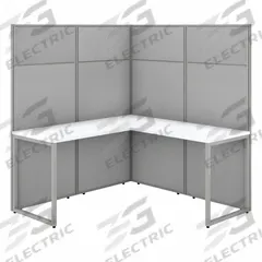 BUSH BUSINESS FURNITURE Modular Cubicle Workstation: 66 in Overall Ht, 60 in Overall Wd, White (MPN EODH360WH-03K). Key specifications — Brand: BUSH BUSINESS FURNITURE; Office Cubicle Color: White.