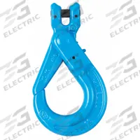 YOKE Self-Locking Hook: 22,600 lb Working Load Limit, 100 Hook Grade, Alloy Steel, Clevis, Blue (MPN X-026-16). Key specifications — Color: Blue; Brand: YOKE; Visual Indicator Markings: None.