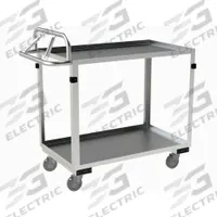 APPROVED VENDOR Utility Cart: 600 lb, 36 in L x 22 in W Shelf, 2 Shelves, Silver, Ergonomic (MPN SRSCE2022362ALU4PU). Key specifications — Caster/Wheel Configuration: (4) Swivel; Brand: APPROVED VENDOR; Caster Wheel/Tread Material: Polyurethane.