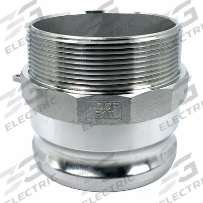 APPROVED VENDOR Cam and Groove Adapter: 4 in Coupling Size, 4"-8 Thread Size - Type F Stainless Steel Cam & Groove Fittings