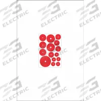 ACCUFORMNMC Gauge Marking Labels: Red, Polyester, 15 PK (MPN GML106RD). Key specifications — Label Color: Red; Label Material: Polyester.