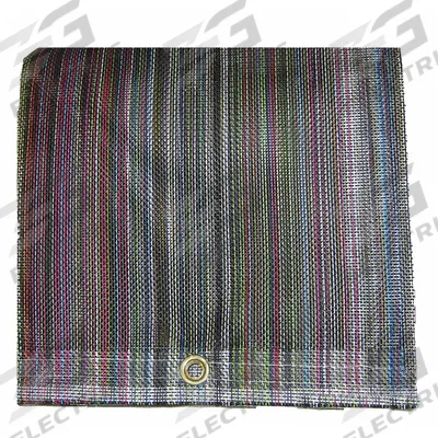 MAURITZON Tarp: 11.42 ft Lg, 9.42 ft Wd, Std Duty, 5 mil, Vinyl, Multi-Color - Mesh Tarps