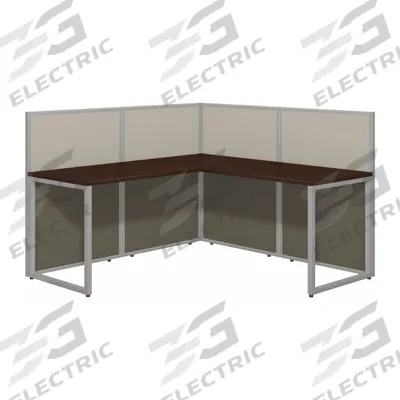 BUSH BUSINESS FURNITURE Modular Cubicle Workstation: 45 in Overall Ht, 60 in Overall Wd - Office Cubicles with Privacy Panels