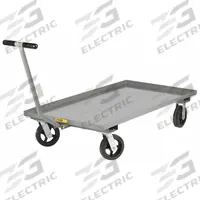 LITTLE GIANT Wagon Truck: 2,000 lb Cap, 72 in L x 30 in W x 16 1/2 in H Deck, T-Shaped, 12 ga Frame (MPN CSW-3072-8MR). Key specifications — Brand: LITTLE GIANT; Color: Gray.