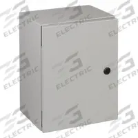 WIEGMANN Enclosure: Steel, 16 in x 12 in x 8 in, NEMA 12/13/3R/4, Solid Cover, Hinged (MPN N412161208C). Key specifications — Closure Method: 1/4-Turn Latch; Brand: WIEGMANN; Knockouts: Not Included.