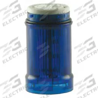 EATON Tower Light Module: Steady, 24V AC/24V DC, Blue, 43 mm Overall Dia, 3 in Overall Ht, SL4 (MPN SL4-L24-B). Key specifications — Brand: EATON; Compatible with Series: SL4; Lens Color: Blue; Operating Voltage: 24V DC; Manufacturer Part Number: SL4-L24-B.