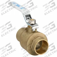 APOLLO Manual Two-Way Ball Valve: 1 1/2 in, Brass, Straight, Sweat x Sweat, Full Port Ball Port (MPN 94ALF-207-01A). Key specifications — Brand: APOLLO; Handle: Lever.