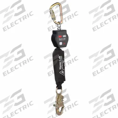 3M DBI-SALA Self-Retracting Lifeline: Steel Snap Hook Anchor, Harness Steel Carabiner - Personal SRLs