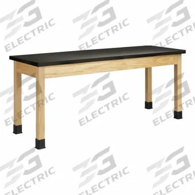 DIVERSIFIED SPACES Plain Apron Table: 30 in Overall Wd, 36 in Overall Ht, 6 ft Overall Lg - Fixed-Height Epoxy Surfaced Lab Tables
