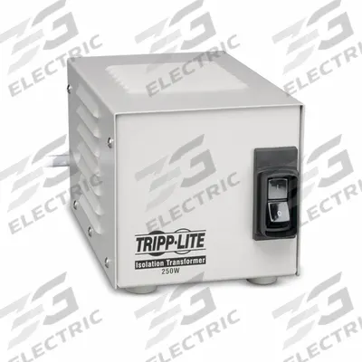 TRIPP LITE Isolation Transformer: 250 W Power Rating, 120V, 120V AC, 5-15P, 5-15R - Hospital Grade Isolation Transformers