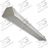 ALBEO LED Low Bay Fixture: 8 ft Lg, 8,000 lm, 3500K, 8 ft – 18 ft Mounting Ht, Wide Distribution (MPN LDSC8B080W0T35VQCSWHTE). Key specifications — attr1260469: 120 to 277V AC; attr1260477: (2) Lamp LFL; attr1260467: ALBEO; attr1260503: 3500K.
