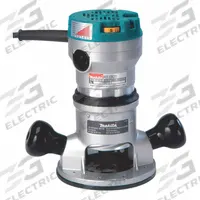 MAKITA Router: Mid-Size, Plunge Base, 2.25 hp, Variable Speed, 24,000 RPM, 1/4 in_1/2 in Collet (MPN RF1101). Key specifications — attr326433: Soft-Start; attr241172: Router; attr217717: 120V AC; attr217680: MAKITA.