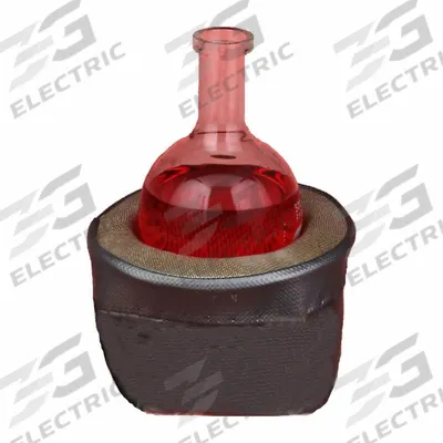 BRISKHEAT Heating Mantle: 100 mL Capacity, 70 W Watt - Max, Fiberglass, 482°C Temp - Max - Cloth-Housed Table Top Heating Mantles