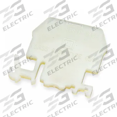SQUARE D End Barrier: Clip-On Mount, Natural - End Stops & Clamps