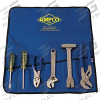 AMPCO Nonsparking Tool Kit: 6 Total Pcs, Drivers and Bits/Pliers/Striking and Struck Tools/Wrenches (MPN M-47). Key specifications — attr538283: AMPCO; attr549034: (1) Slip-Joint Pliers; attr549035: (1) Phillips Screwdriver; attr549036: None; attr549037: (1) Adjustable Wrench; attr549038: (1) Pry Bar.