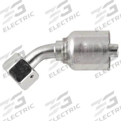 PARKER Hydraulic Crimp Fitting: Steel x Steel, 45° Elbow, -12 For Hose Dash Size - Parker Crimp Hydraulic Hose Fittings with Metric Connection
